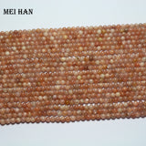 Meiahn 4mm Mixed Orange Moonstone Smooth Round Beads Set