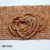 Meiahn 4mm Mixed Orange Moonstone Smooth Round Beads Set