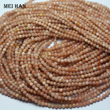 Meiahn 4mm Mixed Orange Moonstone Smooth Round Beads Set