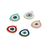 Meibeads 4 Pcs Couple Evil Eye Pendant Charms DIY Necklace Jewelry Making