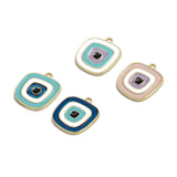 Meibeads 4 Pcs Couple Evil Eye Pendant Charms DIY Necklace Jewelry Making