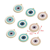 Meibeads 4 Pcs Couple Evil Eye Pendant Charms DIY Necklace Jewelry Making