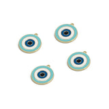 Meibeads 4 Pcs Couple Evil Eye Pendant Charms DIY Necklace Jewelry Making