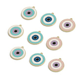 Meibeads 4 Pcs Couple Evil Eye Pendant Charms DIY Necklace Jewelry Making