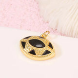 Meibeads Heart Pendant Evil Eye For DIY Necklace 2pcs