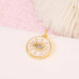 Meibeads Heart Pendant Evil Eye For DIY Necklace 2pcs