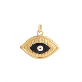 Meibeads Heart Pendant Evil Eye For DIY Necklace 2pcs