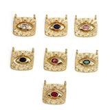 Meibeads Crystal Turkey Evil Eye Charm Pendant for DIY Jewelry