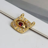 Meibeads Crystal Turkey Evil Eye Charm Pendant for DIY Jewelry