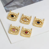 Meibeads Crystal Turkey Evil Eye Charm Pendant for DIY Jewelry