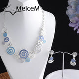 Geometric Enamel Necklace Set for Women Statement Choker