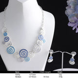 Geometric Enamel Necklace Set for Women Statement Choker