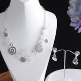 Geometric Enamel Necklace Set for Women Statement Choker