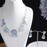 Geometric Enamel Necklace Set for Women Statement Choker