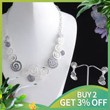 Geometric Enamel Necklace Set for Women Statement Choker