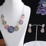 Colorful Enamel Big Circle Choker Necklace for Women