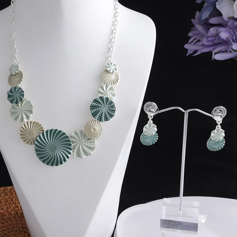 Colorful Enamel Big Circle Choker Necklace for Women