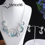 Sea Wave Shape Choker Necklace Set