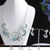Sea Wave Shape Choker Necklace Set