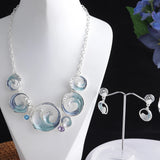 Sea Wave Shape Choker Necklace Set