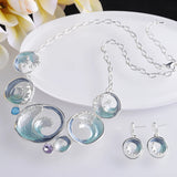 Sea Wave Shape Choker Necklace Set
