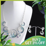 Sea Wave Shape Choker Necklace Set