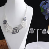 Colorful Geometric Chain Necklace for Women
