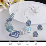 Colorful Geometric Chain Necklace for Women