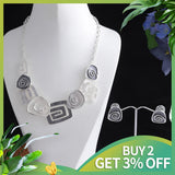 Colorful Geometric Chain Necklace for Women