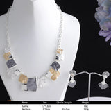 Vintage Enamel Necklace Set Bohemian Necklaces Women Geometric Pendant Choker