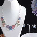 Vintage Enamel Necklace Set Bohemian Necklaces Women Geometric Pendant Choker