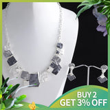 Vintage Enamel Necklace Set Bohemian Necklaces Women Geometric Pendant Choker