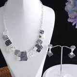 Vintage Enamel Necklace Set Bohemian Necklaces Women Geometric Pendant Choker