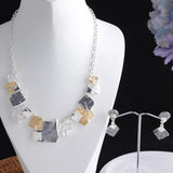 Vintage Enamel Necklace Set Bohemian Necklaces Women Geometric Pendant Choker