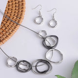 Geometric Necklace Choker Chain Bridal Wedding Jewelry