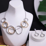 Geometric Necklace Choker Chain Bridal Wedding Jewelry