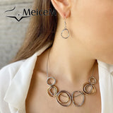Geometric Necklace Choker Chain Bridal Wedding Jewelry