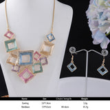 Enamel Irregular Geometry Necklace Chokers Women's Necklaces Alloy Chain