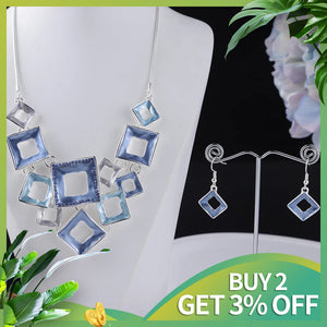 Enamel Irregular Geometry Necklace Chokers Women's Necklaces Alloy Chain