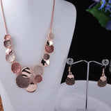 Enamel Necklace Set Geometric Woman Jewelry Silver Necklaces for Party