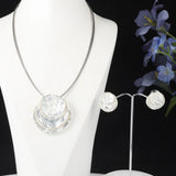 Yellow Silver Pendant Chain Choker Necklace for Women