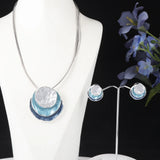 Yellow Silver Pendant Chain Choker Necklace for Women