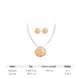 Yellow Silver Pendant Chain Choker Necklace for Women