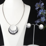 Yellow Silver Pendant Chain Choker Necklace for Women