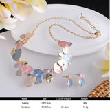 Geometric Choker Chain Necklace Enamel Bridal Wedding Jewelry Gift