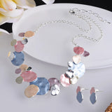 Geometric Choker Chain Necklace Enamel Bridal Wedding Jewelry Gift