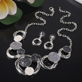Geometric Enamel Chain Choker Necklace for Women Mother