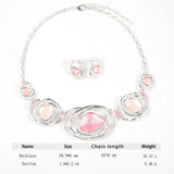 Geometric Enamel Silver Chain Choker Necklace for Women Mother