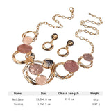 Geometric Enamel Chain Choker Necklace for Women Mother