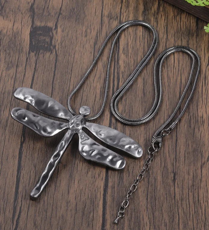 Dragonfly Chokers Enamel Vintage Jewelry Pendant Accessories Necklaces for Women